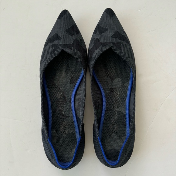 Rothy's The Point Gray Camo Pointed Flats 9.5 - Picture 2 of 9